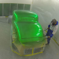 34 Coupe being painted