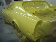 Yellow Ford Mustang