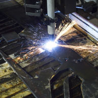 Plasma cutter in action