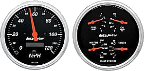 Street Rod Designer Black Series Autometer Gauge