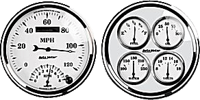 Stret Rod Old tyme White Series Autometer Gauge