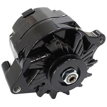 Aeroflow Black Ford Style 100 Amp Alternator - 1 Wire
