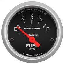 AutoMeter Sport-Comp Fuel Level Gauge 2-1/16"" 73E-10F Ohm