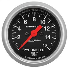 AutoMeter 3344 Sport-Comp Pyrometer Gauge 2-1/16"" 0-1600?F
