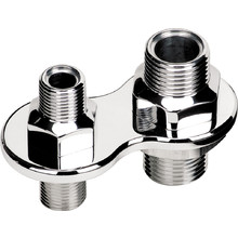 BILLET SPECIALTIES HEATER BULK HEAD 2-PORT INLINE