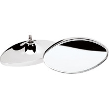 BILLET SPECIALTIES REAR VIEW MIRROR HEAD. OVAL POL