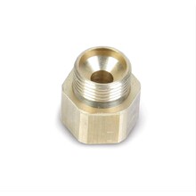 HOLLEY BRASS ADAPTOR FUEL FITTING 9/16-24 MALE TO 1/2-20 INVERTED FEM