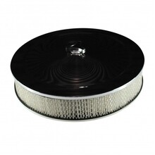 "14x3" Chrome Air Filter Kit Suit Holley - Drop Base - Paper Element
