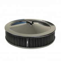 "14x3" Black Air Filter Kit Suit Holley - Drop Base - Cotton Element