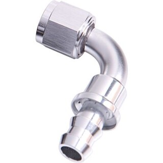 Aeroflow 400 Series 90 Degree Push Lock Hose End -8AN Silver