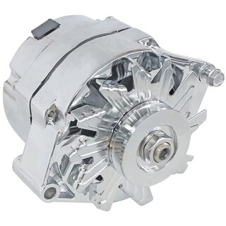 Aeroflow Chrome GM Style 100 Amp Alternator - 1 Wire