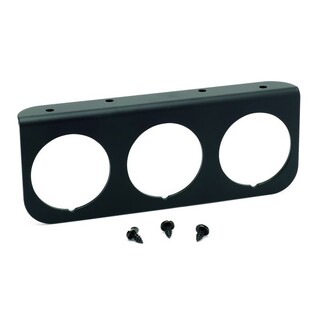 AutoMeter Triple Gauge Mounting Panel 2-1/16"" Black Aluminum