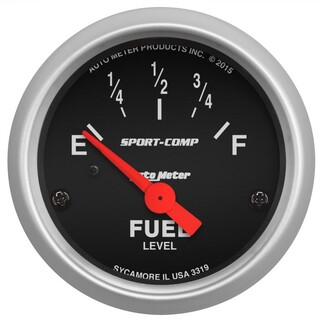 AutoMeter Sport-Comp Fuel Level Gauge 2-1/16"" 73E-10F Ohm