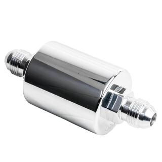 BILLET SPECIALTIES FUEL FILTER IN-LINE -6AN POLISHED 40MICRON