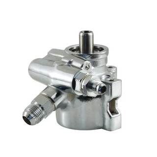 CAL Custom Chrome Power Steering Pump GM Type 2 Saginaw TC Series
