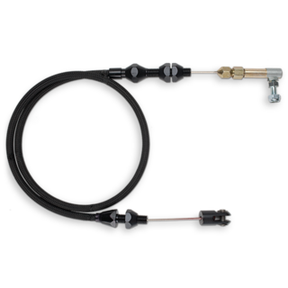 Lokar XTC-1000BLD36 36 Blower Drive Throttle Cable Kit with Black Stainless Steel Housing and Black Fittings 