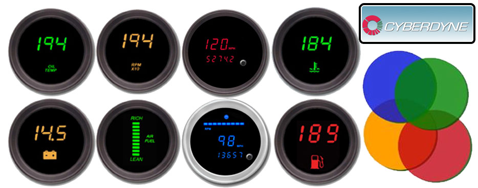 Cyberdyne Digital Prism Gauges